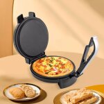 Presse tortilla �lectrique, grille - pain et cr�pi�re 1200 watts, acier inoxydable, temp�rature r�glable ...