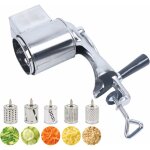 R�pe � l�gumes en acier inoxydable r�pe � tambour manuelle r�pe � tambour pour salade avec 5 inserts ...