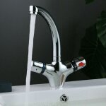 Robinet mitigeur thermostatique pour �vier de cuisine et salle de bain