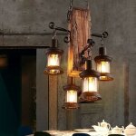 Suspension r�tro loft industriel bar suspension 4 lumi�res chandelier suspension d�corative vintage pour ...