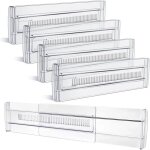 S�parateurs r�glables �l�gants pour une meilleure organisation des tiroirs (en blanc, 4 pi�ces)