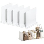 S�parateurs r�glables pour �tag�res et armoires ? 5 pi�ces en abs blanc pour organiser v�tements