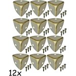 Serbia - 12 coins de meubles antiques arrondis, coins de protection, ferrures en métal pour caisses, ... Serbia - 12 coins de meubles antiques arrondis, coins de protection, ferrures en métal pour caisses, ...