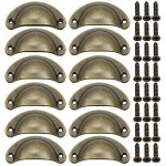 12 pices vintage coquille mtal porte bouton tire coquille tiroir poitrine boutons avec 24 vis meubles ...