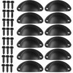 12pcs poigne coquille rtro poignee de meuble vintage bouton tiroir poigne avec vis pour armoire de ...