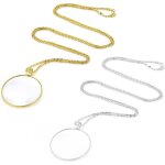 Serbia - 2 pi�ces 5x monocle loupe lunettes avec alliage collier pendentif cha�ne pour livres journal ...
