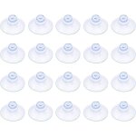 Serbia - lot de 20 petites ventouses en plastique transparentes, sans crochet, 30 mm