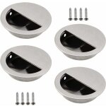 Serbia - lot de 4 poignées encastrables en acier inoxydable argenté poignée de porte coulissante ronde ... Serbia - lot de 4 poignées encastrables en acier inoxydable argenté poignée de porte coulissante ronde ...