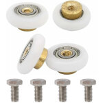 Serbia - lot de 4 roulettes de rechange pour porte de douche 19 mm de diam�tre