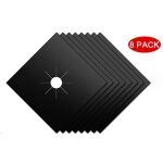 Serbia - 8pcs noir plaque de cuisson � gaz protection en t�flon argent plaque cuisson gaz protection ...