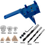 Bleu 41 pcs gabarits de perage cheville gabarit de percage tourillon kit gabarait de goujon menuiserie ...