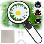 Serbia - loupe grossissante 10x, 21 led loupe de lecture eclairante rechargeable usb avec 3 modes pour ...