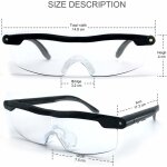 Lunettes de lecture - loupe de vision puissante avec lumire led, grossissement de 160%, pour lecture, ...