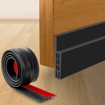 Noir) boudin de porte stop froid, bande d'tanchit en silicone anti bruit par douches, isolant courant ...