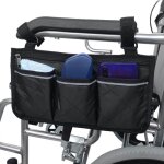 Noir) sacs latraux pour accoudoir de fauteuil roulant avec bandes rflchissantes pochette de sac de ...