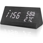 Serbia - r�veil num�rique, r�veil matin bois horloge digitale avec luminosit� r�glable, fonction snooze, ...