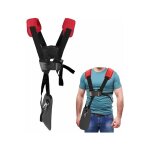 Rouge)bandoulire tondeuse - tondeuse  harnais double epaule avec ceinture de nylon durable adjuestable ...