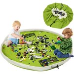Sac de rangement jouet, 60 pouces (150cm) coton grand sac de rangement de jouets organisateur tapis organisate ...