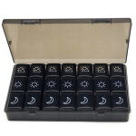 Serbia - semainier matin midi soir, grand pilluliers medicaments 7 jours 3 compartiments pilulier hebdomadaire ...