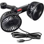 Serbia - ventilateur de voiture  double tte 5 v 2 a, refroidisseur de ventilateur usb avec 3 vitesses, ...