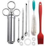 Seringue � marinade injecteur de viande en inox 304 seringue � sauce poire � jus marinade professionnelle ...
