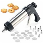 Seringue patisserie inox professionnelle presse a biscuit pistolet patisserie avec 13 disques biscuits ...