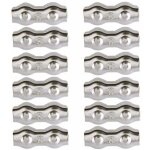 Serre - c�ble , serre cable acier 3mm 12 pi�ces serre c�bles duplex pince de c�ble acier inoxydable 304 ...