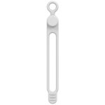 Serre - c�bles en silicone blanc 106 mm 1 organiseur de c�bles de donn�es serre - c�bles �lastique flexible ...
