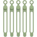 Serre - c�bles en silicone vert matcha 106 mm 5 organiseur de c�bles de donn�es attache - c�ble �lastique ...