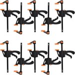 Serre - joints � cliquet � une main, 10 pi�ces, � d�gagement rapide, pour bois et plastique