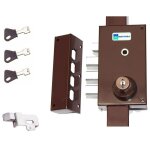 Serrure 3 points mottura 448 a2p1 etoile marron avec p�ne invers� ( mont� ) 3 cl�s gauche
