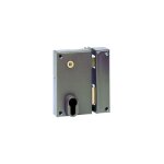 Serrure en applique monopoint acier  cylindre europen 7216m - verticale -  fouillot - droite - vernie ...