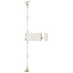 Serrure en applique verticale gauche � fouillot blanc dom axe 300mm 3 points accessibilit� pmr