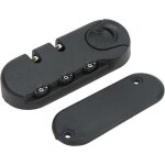 Serrure � bagages, loquet de verrouillage en alliage de zinc � 3 chiffres en plastique aspect givr� noir ...