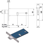 Serrure pour bande de fixation all 16 e80 880 omec