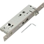 Serrure  cadre tubulaire 92 mm - distance au canon 35 mm - en acier inoxydable - serrure  mortaiser ...