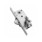Serrure � crochet pour portail - � encastrer - axe 30mm + cylindre estebro