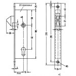 Wss - serrure � crochet zingu� axe 40mm 16004000010