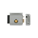Serrure �lectrique en applique v97 - viro argent droite poussant