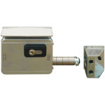 Serrure �lectrique v09 12 / 24v ? m�canisme � harpon rotatif ? acier zingu� ? dimensions 127, 5 mm x ...