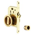 Thirard - serrure encastrable  crochet  condamnation pour porte coulissante, axe 50mm, bouts ronds, ...