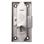 Serrure espagnolette 80x40mm axe 20mm longueur du canon 12mm gauche finition fer devismes 12383 - 002 ...