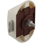 Serrure espagnolette  poussoir grand modle axe 25mm en plastique idal bateaux caravanes vans verrou ...