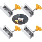 Serrures de fentre coulissantes 4 pices bloque porte coulissante serrure de scurit de cadre en aluminium ...