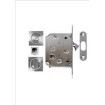 Serrure pour galandage carr� / a fleur couleur inox � condamnation