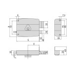 Cisa - serrure horizontal tirage cylindre de 40mm sur numéro bc 1534 gauche 3005004000 Cisa - serrure horizontal tirage cylindre de 40mm sur numéro bc 1534 gauche 3005004000
