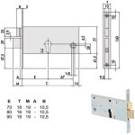 Serrure d'insertion de bandes all 44360 - 90 - 0 cisa
