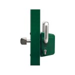 Serrure type lskz pour portail coulissant gris alu pour tube de 80 mm - locinox
