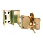 Serrure manuelle pour portail coulissant en applique - avec g�che 380
