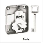 Serrure de meuble 'fa�on de paris' canon de 27 - droite